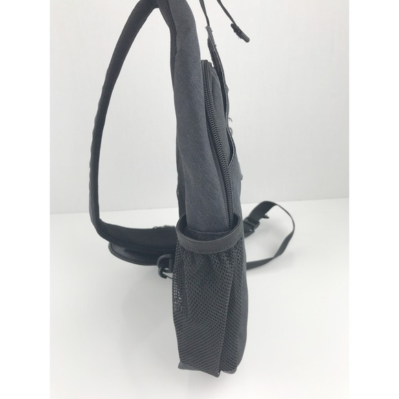 WATERFLY Black Nylon Sling Bag Backpack Crossbody Chest Pack Outdoor‎ Travel - Picture 14 of 16